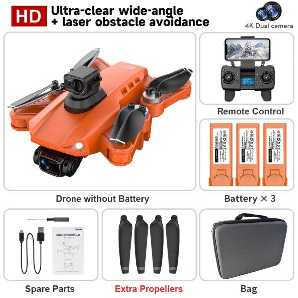 Drone professionnel GPS L900 Pro SE / L900 MAX 5G avec caméra 4K HD, moteur sans balais, quadrirotor, hélicoptère RC Distance, cadeau pour garçon
