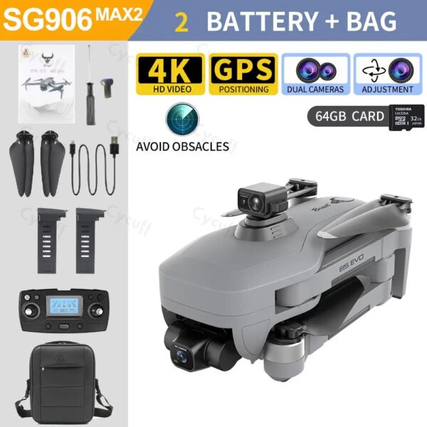 Drone professionnel SG906 MAX2 4K, caméra HD, Laser