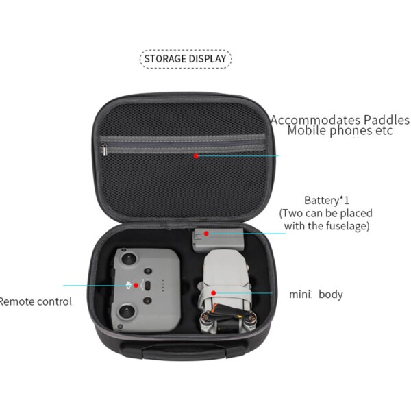 Sac de rangement Portable, sacoche de transport pour DJI Mavic Mini /mini se, accessoires de drone à distance, mini valise de voyage antichoc