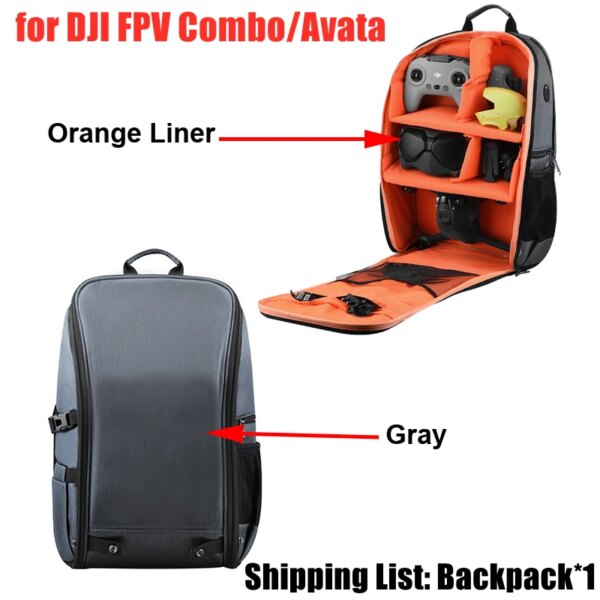 Sac à dos pour DJI FPV Combo/Avata, sac de rangement pour Drone télécommande FPV