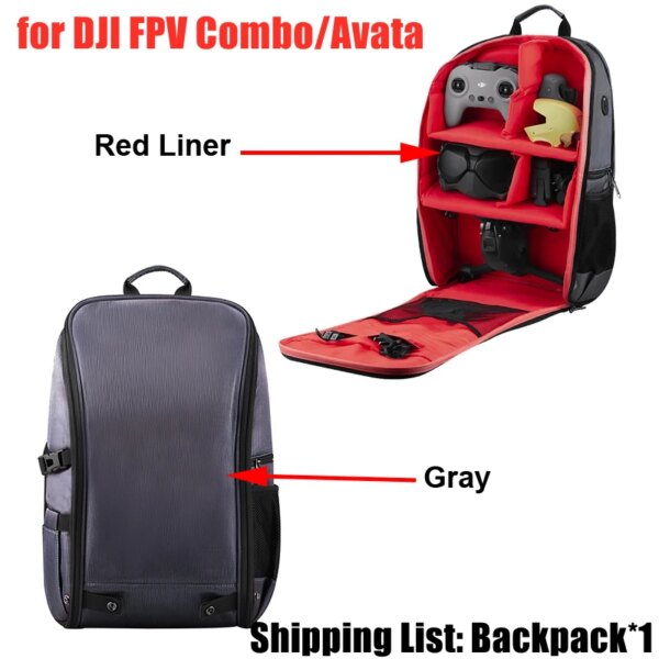 Sac à dos pour DJI FPV Combo/Avata, sac de rangement pour Drone télécommande FPV
