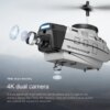 Mini Drone KY202 avec caméra 4K RC, hélicoptère à détection de geste avec ESC