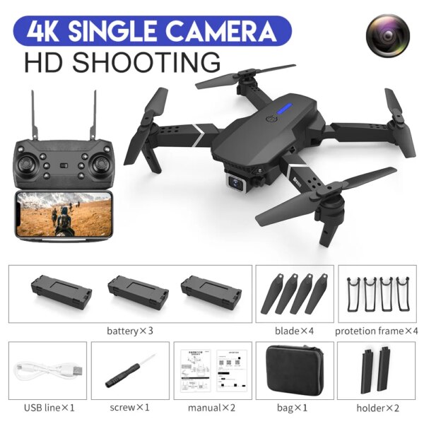 3583-abba2c.jpg Quadcopter Drone E88 Pro WIFI FPV avec grand Angle HD 4K 2023 P