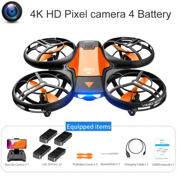 3602-036445.jpg Mini Drone V8 avec caméra HD 4K 1080P, WiFi Fpv, pression de l'air