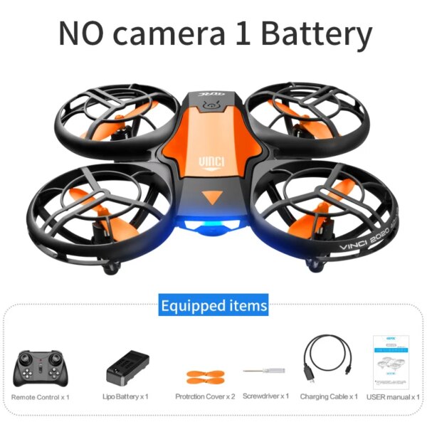 Mini Drone V8 avec caméra HD 4K 1080P, WiFi Fpv, pression de l'air