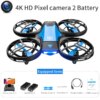 Mini Drone V8 avec caméra HD 4K 1080P, WiFi Fpv, pression de l'air