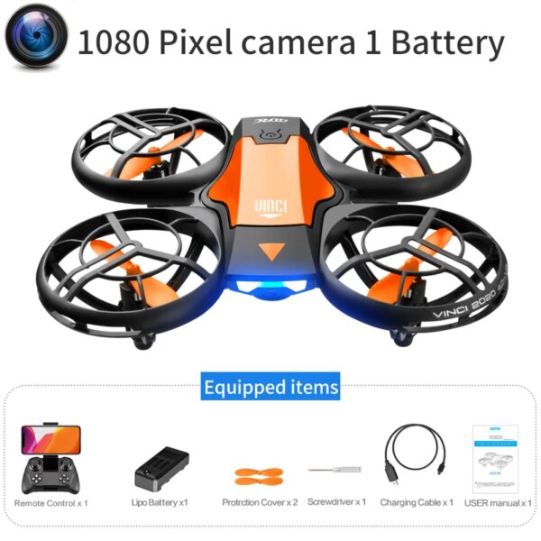 3663-d60834.jpg Mini Drone V8 avec caméra HD 4K 1080P, WiFi Fpv, pression de l'air