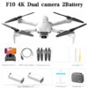 Drone FPV F10 4K HD double caméra GPS 5G WIFI