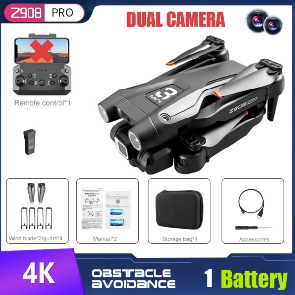 4278-e6adbd.jpg Mini Drone Z908 Pro, WIFI 2.4G, 4k, professionnel, eviter les obstacles, hélicoptère
