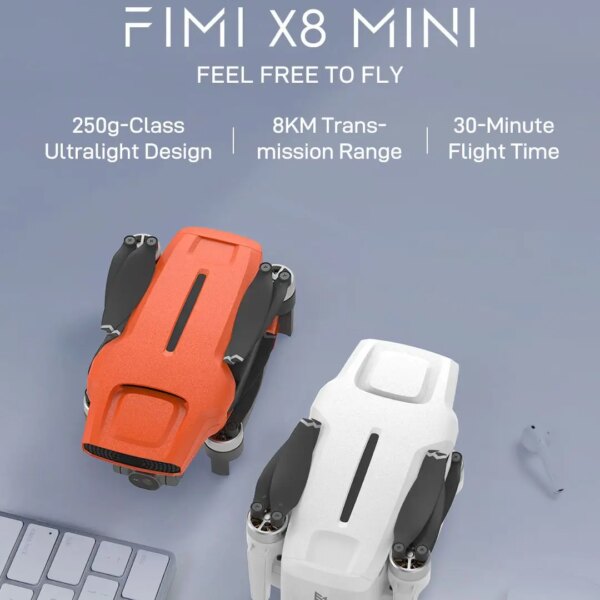 Drone FPV FIMI – MiniX8 PRO GPS, caméra 4K HD 3 axes,