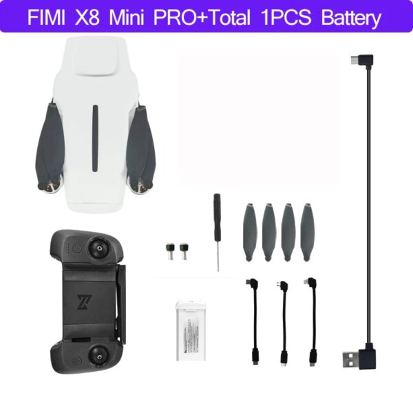 Drone FPV FIMI – MiniX8 PRO GPS, caméra 4K HD 3 axes,