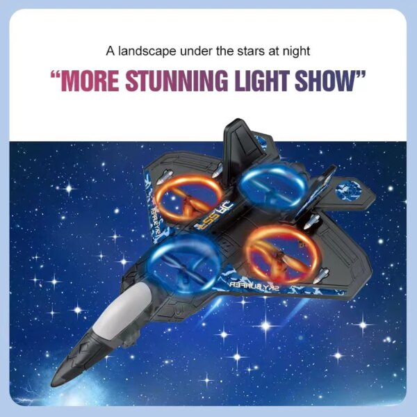 4534-4292e5.jpg Drone Avion planeur RC à 4 rotors, Drone LED 2.4G, capteur de gravité