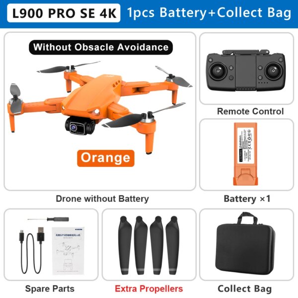 Drone FPV L900 PRO SE 4K HD à double caméra eviter les obstacles visuel