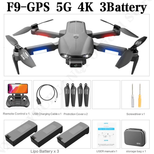 Drone FPV avec Caméra 4k HD, Drone Caméra Temps de Vol de 25 Minutes