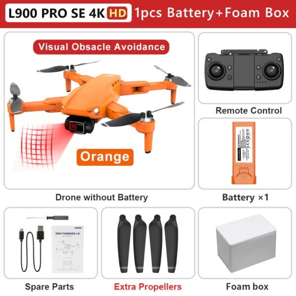 Drone FPV L900 PRO SE 4K HD à double caméra eviter les obstacles visuel