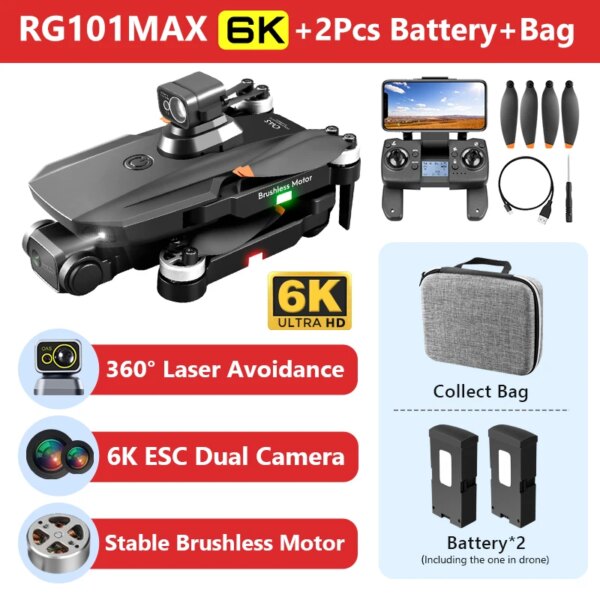 4793-76005e.jpg Drone professionnel MAX 4K avec WIFI, GPS, 5G, caméra HD 6K, sans balais, 360