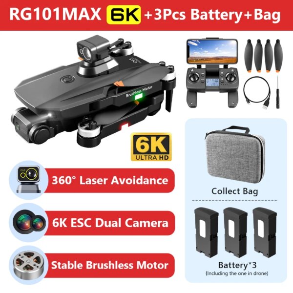 4798-89a988.jpg Drone professionnel MAX 4K avec WIFI, GPS, 5G, caméra HD 6K, sans balais, 360