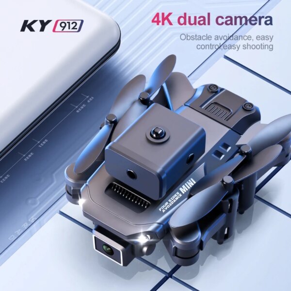 Drone professionnel KY912 avec caméra HD 4K, quadricoptère professionnel pliable