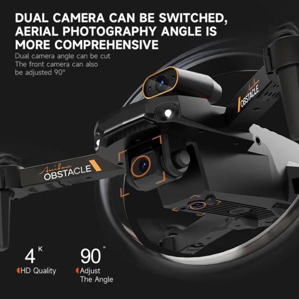 Drone camera HD professionnelle, 4K, pliable, RC Quadrotor, FPV, WIFI, hélicoptère, jouet, cadeau