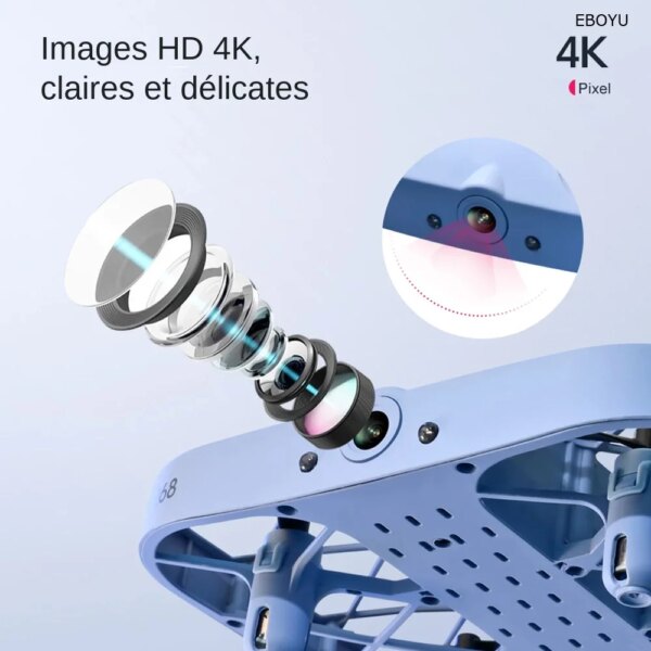 Mini Drone Dron 4K Quadcopter with Camera RealTime Transmission