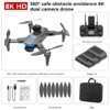 Drone fpv GPS PRO HJ90, caméra HD double 8K