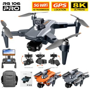 Drone professionnel fpv GPS RG106 6k à double caméra