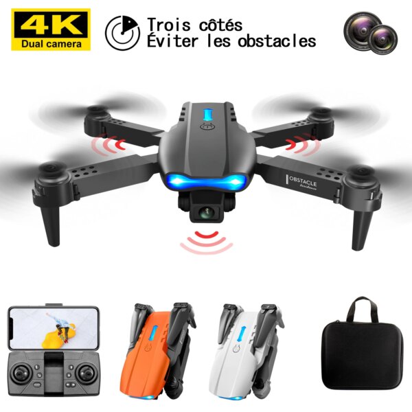 Mini Drone FPV E99 Pro RC 4K double caméra, WIFI
