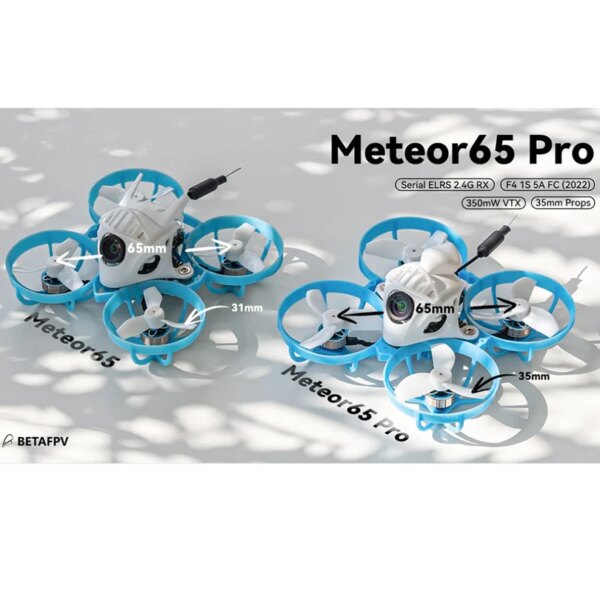 Drone de course mete65 Pro 1S, quadrirotor FPV RC