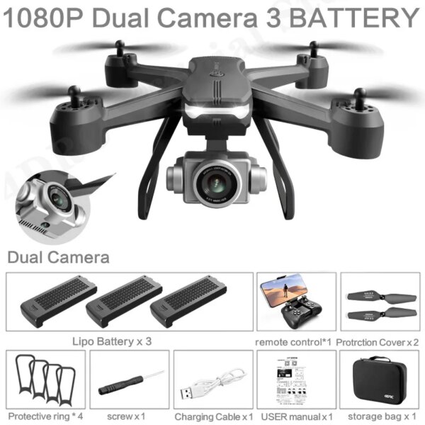 Drone FPV RC 4K 1080P 720P, 4DRC V14, double caméra