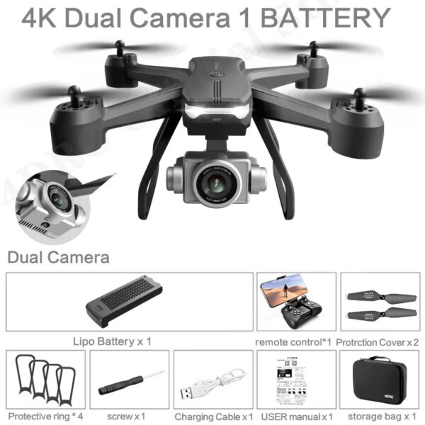 Drone FPV RC 4K 1080P 720P, 4DRC V14, double caméra