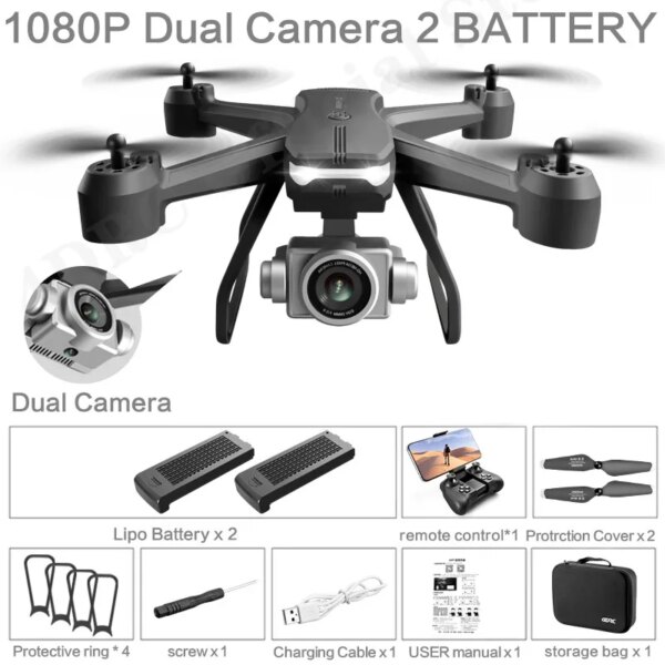Drone FPV RC 4K 1080P 720P, 4DRC V14, double caméra
