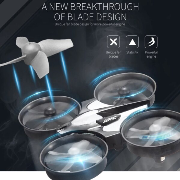 Mini Drone radiocommandé H36 4CH, 6 axes, Mode sans tête, hélicoptère