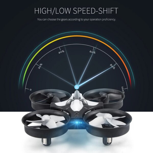 Mini Drone radiocommandé H36 4CH, 6 axes, Mode sans tête, hélicoptère