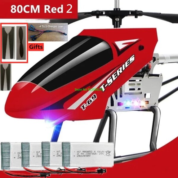 Grand jouet hélicoptère électrique RC en alliage, modèle de Drone