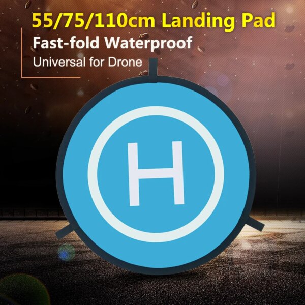 🚁 Piste d’Atterrissage Drone Universelle Fluorescente – Étanche & Ultra-Visible (55 cm)