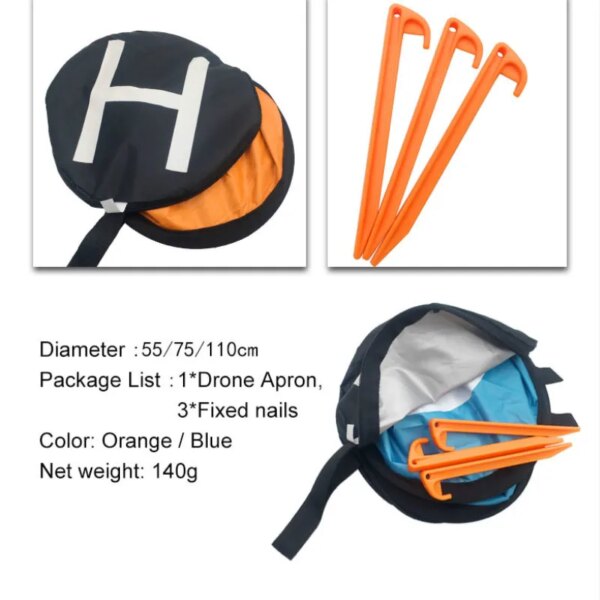 🚁 Piste d’Atterrissage Drone Universelle Fluorescente – Étanche & Ultra-Visible (55 cm)