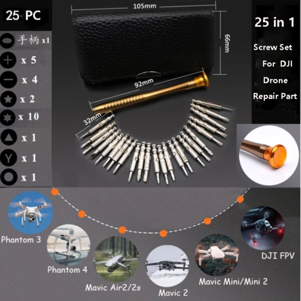 6684-dcbf5a.jpg 🔧 Jeu de Tournevis 25 en 1 – Kit de Réparation Drones DJI & Appareils Électroniques