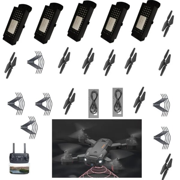 🚁 Pièces de Rechange pour Drone Q6 RC 8K – Batterie, Hélice et Cadre