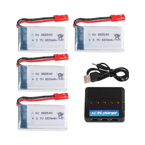 🔋 Batterie Lipo 3.7V 650mAh – Vols prolongés et stables pour Syma X5C