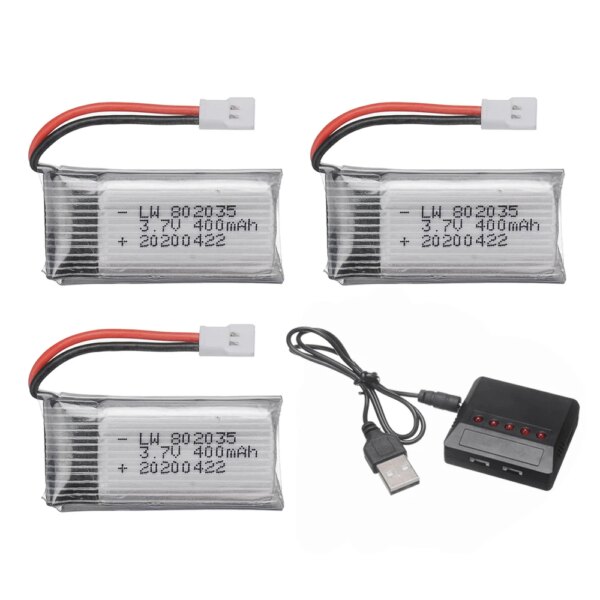 🔋 Batterie drone Lipo 3.7V 400mAh pour Drone