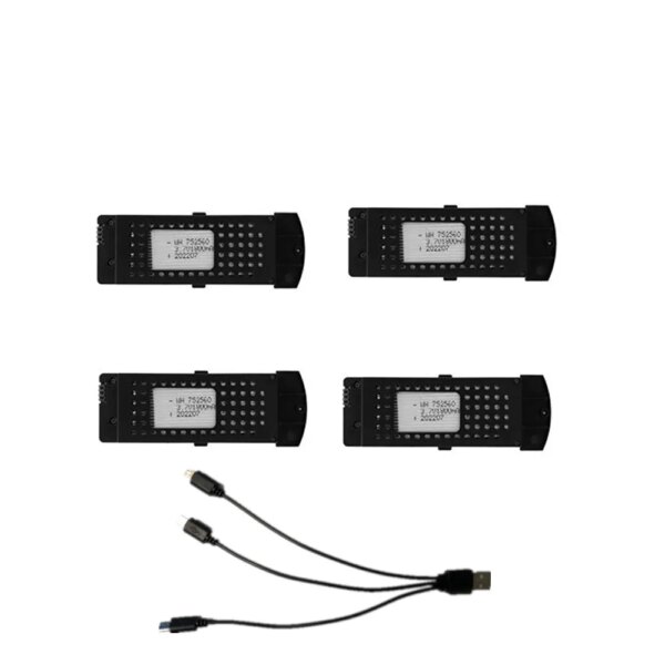 🔋 batterie drone 3.7V 1800mAh/cadre de protection/hélice feuille