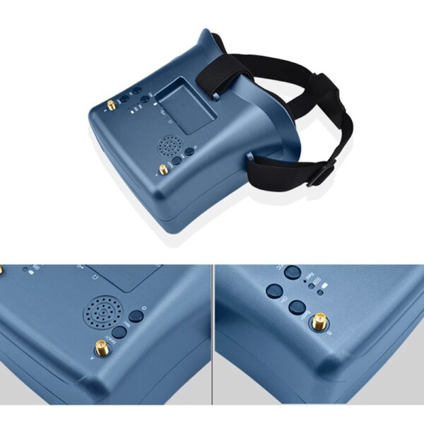 Lunette FPV LS-800D G 40CH 5 pouces 5.8 pouces HD DVR, Kit de casque vidéo pour Drone de course RC