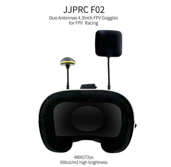 lunette fpv F02 JJPRO 2020 GHz, 5.8 pouces, 40ch