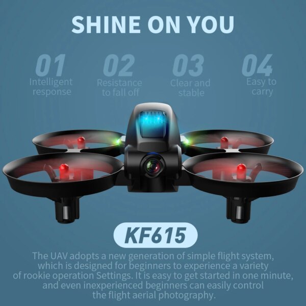 Drone RC KF615 Double Caméra 4K – WiFi FPV, Flux Optique