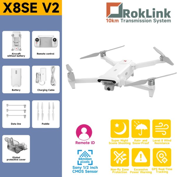 Drone FPV X8SE 2022 V2 à cardan 3 axes