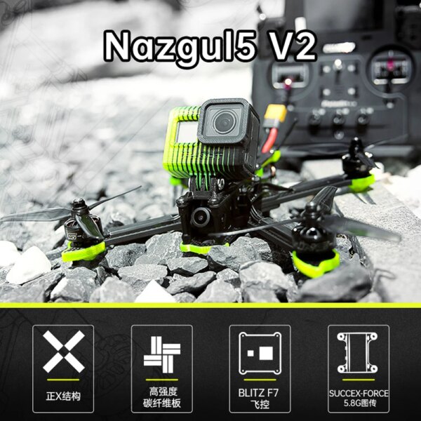 Drone FPV contrôleur de vol pour Drone Nazgul5 V2 4s/6S, 5.8Ghz
