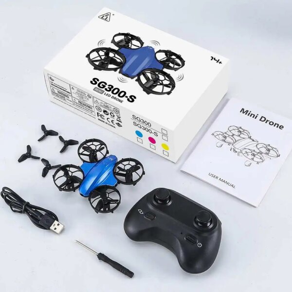 Mini Drone SG300S RC 2.4G 4CH, Mode sans tête, 6 axes