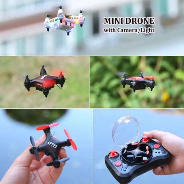 Mini Drone avec caméra HD Wifi Rc de poche, quadricoptère pliable pour Selfie