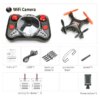 Mini Drone avec caméra HD Wifi Rc de poche, quadricoptère pliable pour Selfie