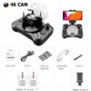 Mini Drone 4K avec caméra HD, Wifi Rc, de poche